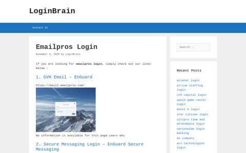 Emailpros - Gvh Email - Enguard - LoginBrain