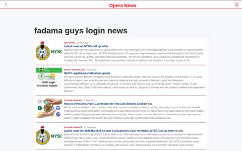 fadama guys login | All News Pictures Videos - Opera News