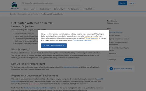 Get Started with Java on Heroku Unit | Salesforce Trailhead