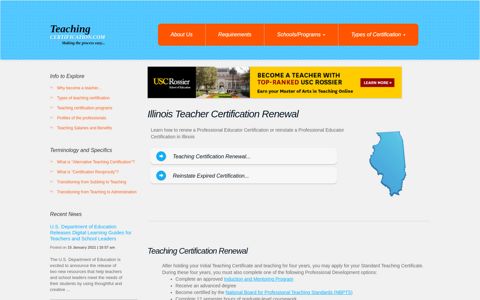 Illinois Teacher Certification Renewal - Teaching Certification