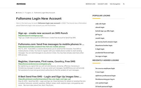 Fullonsms Login New Account ❤️ One Click Access - iLoveLogin
