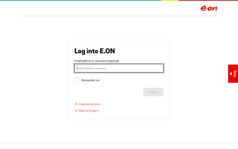 Log into your E.ON account - E.ON