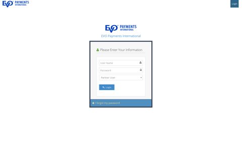 Login - Partner Portal - EVO Payments