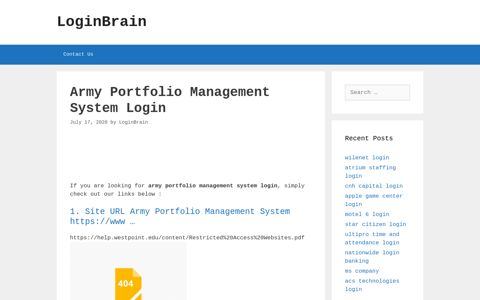 army portfolio management system login - LoginBrain
