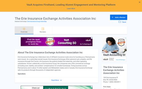 The Erie Insurance Exchange Activities Association Inc ...