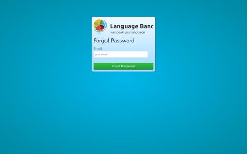 The Language Banc | Forgot Password