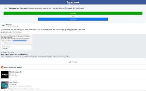 Jimdo - Quick tip: Hide the Login link on your Jimdo site... | Facebook