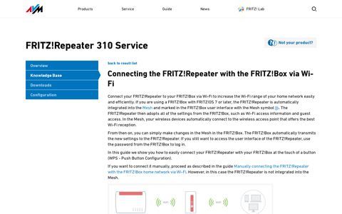 Connecting the FRITZ!Repeater with the FRITZ!Box via Wi-Fi ...