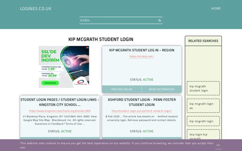 kip mcgrath student login - General Information about Login