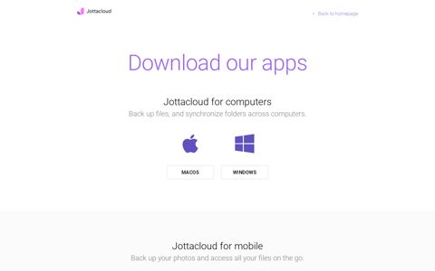 Download our apps - Jottacloud