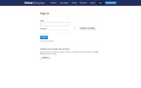 Sign in - GitHub Enterprise - The best way to build and ship ...