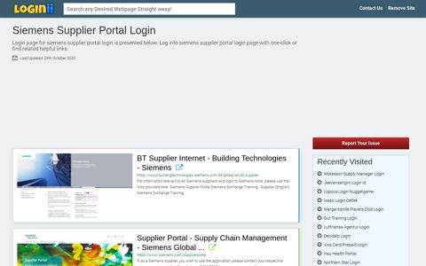 Siemens Supplier Portal Login - Loginii.com