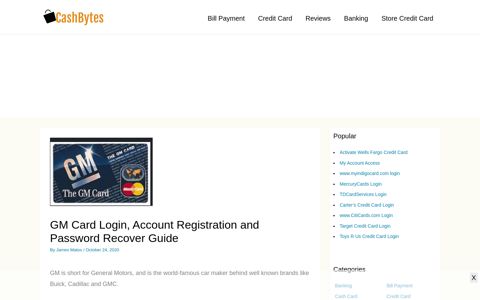 GM Card Login, Account Registration and Password Recover ...