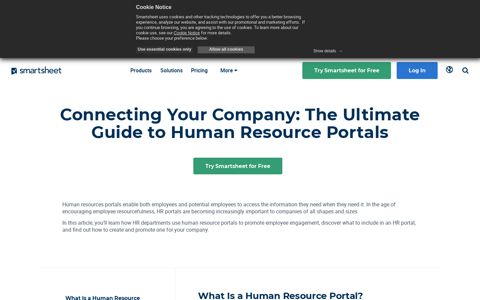 The Ultimate Guide to Human Resources Portals - Smartsheet
