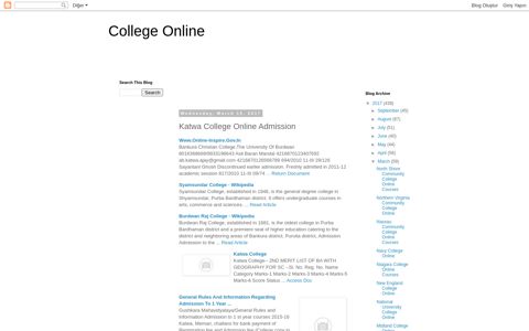 Katwa College Online Admission - College Online