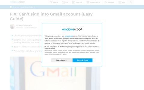FIX: Can't sign into Gmail account [Easy Guide]