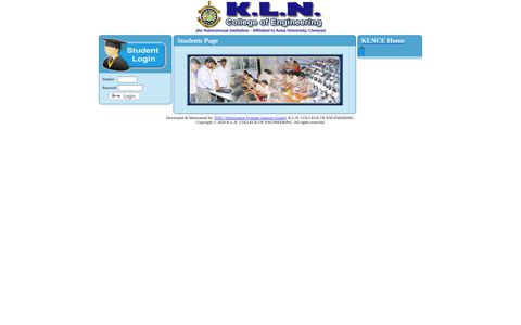 KLNCE ::: Student Login Page