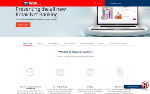 Net Banking - Online Banking, Internet Banking by Kotak Bank