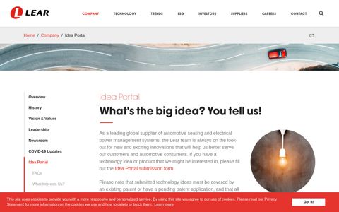 Idea Portal | Lear Corporation