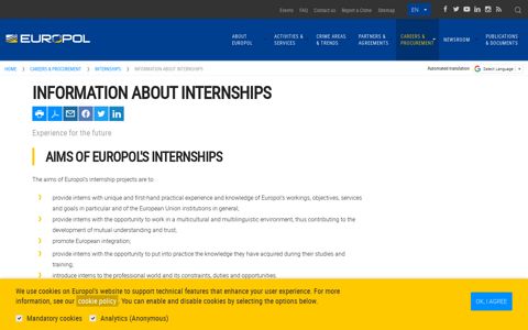 Information about internships | Careers ... - Europol