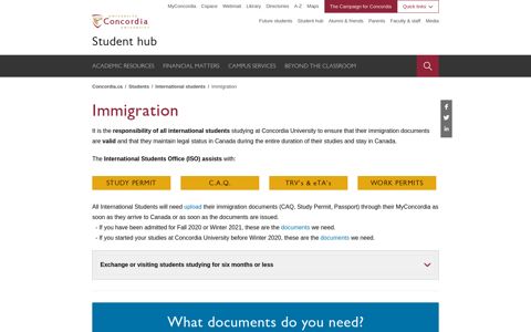 Immigration - Concordia University