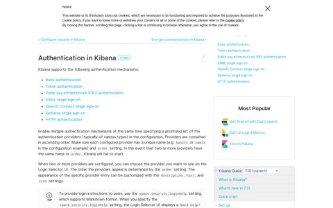 Authentication in Kibana | Kibana Guide [7.10] | Elastic