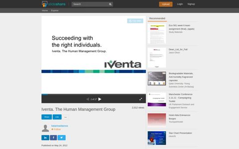 Iventa. The Human Management Group - SlideShare