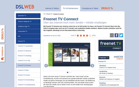 Freenet TV Connect - per Internet noch mehr Sender + Inhalte ...