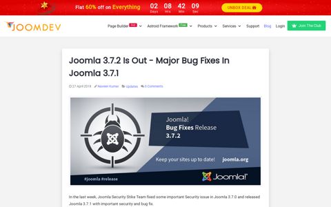 Joomla 3.7.2 Is Out - Major Bug Fixes In Joomla 3.7.1 - JoomDev