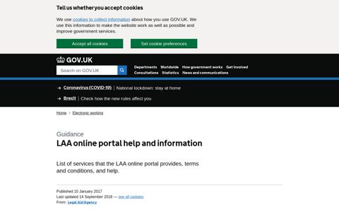 LAA online portal help and information - GOV.UK