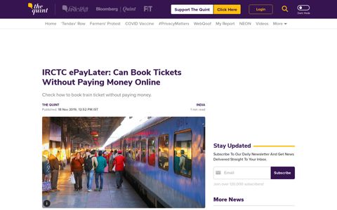 IRCTC ePayLater Login Latest Notification: Check how to ...