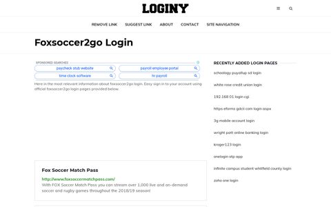 Foxsoccer2go Login ✔️ One Click Login - Loginy