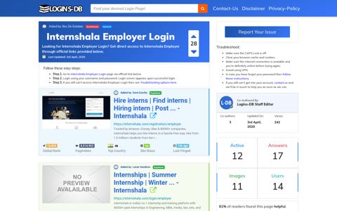 Internshala Employer Login - Logins-DB