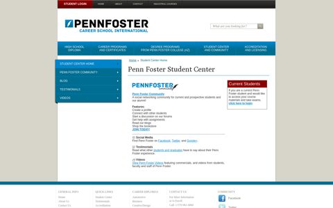Penn Foster Student Center | Penn Foster Career School ...