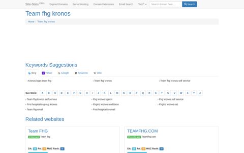 Team fhg kronos - Site-Stats .ORG
