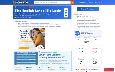Elite English School Elg Login - Portal Homepage