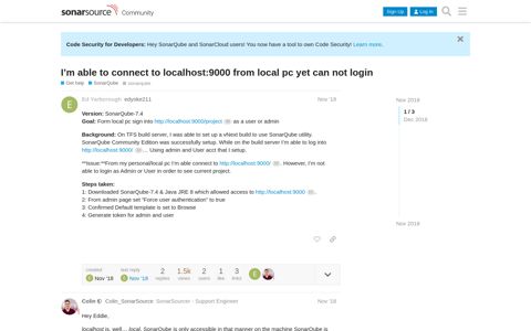 I'm able to connect to localhost:9000 from local pc yet can not ...