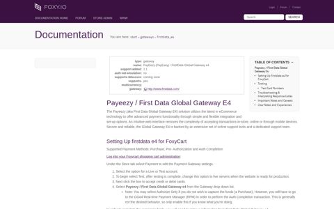FirstData Global Gateway e4 - Foxy Wiki