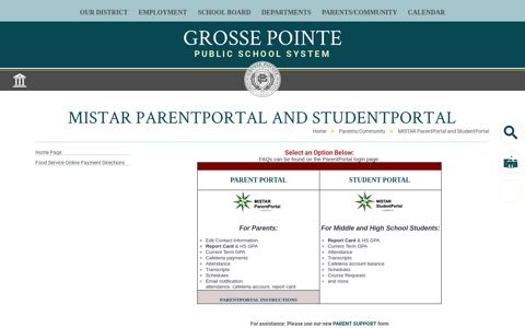 Mistar Portal - Grosse Pointe Public Schools