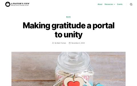 Making gratitude a portal to unity – A Pastor's View