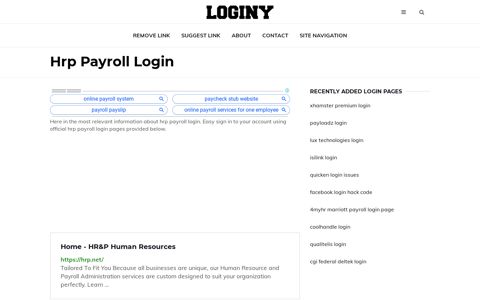 Hrp Payroll Login ✔️ One Click Login - Loginy