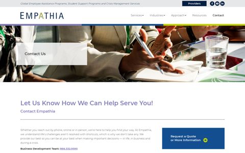 Employee Assistance Program (EAP) | Contact Us | Empathia ...