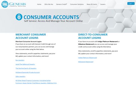 Consumer Accounts - Genesis Financial Solutions