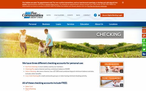 Checking | Fox Communities Credit Union