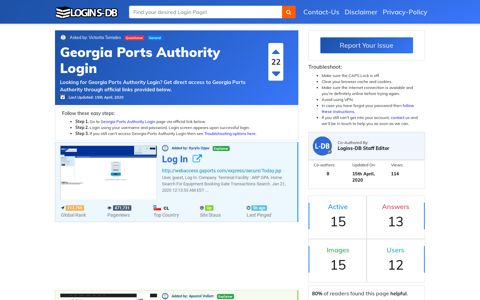 Georgia Ports Authority Login - Logins-DB