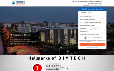 BIMTECH, Greater Noida: Online Application Form