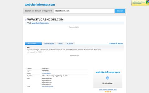 Visit itlcashcoin.com - Website Informer