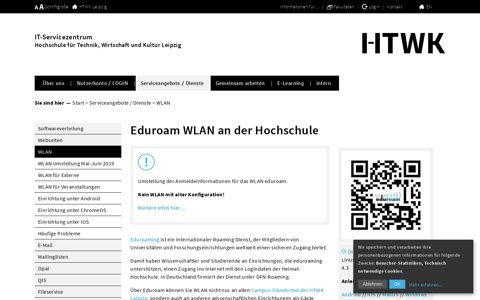 HTWK Leipzig ITSZ - IT-Servicezentrum WLAN