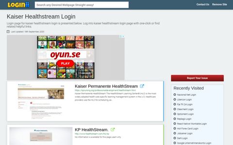 Kaiser Healthstream Login - Loginii.com