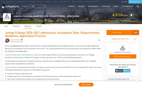Juniata College 2020-2021 Admissions: Acceptance Rate ...